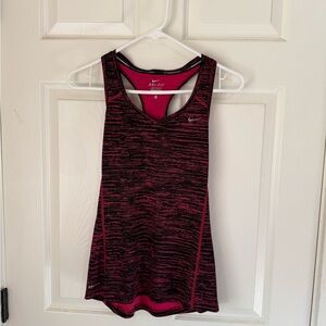 Nike Women's Black and Red Tank Top